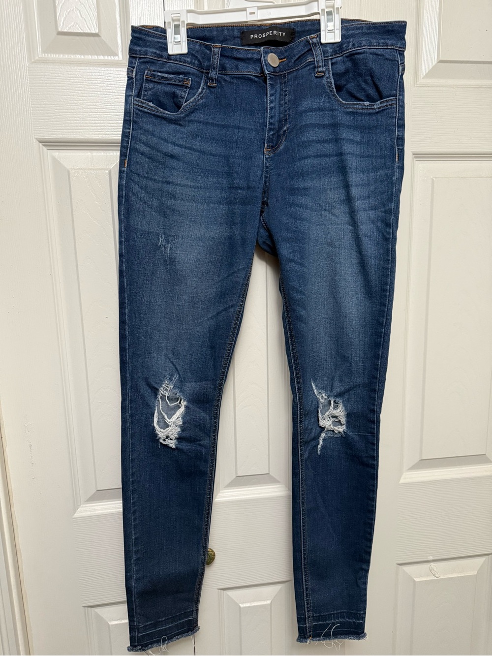 Prosperity Dark Wash Ripped High-Rise Skinny Jeans